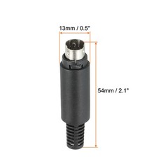S-Video DIN Mini Male Socket 8 Pin Signal Transmission for TV Pack of 5