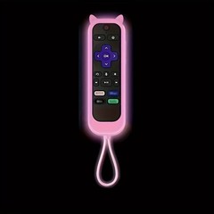 1P Silicone Remote Control Cover For Roku Glow-In-The-Dark TV Remote Holder Case