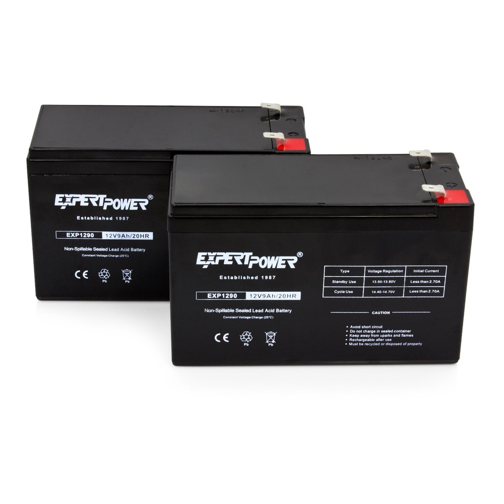 ExpertPower 2 Pack – 12V 9Ah SLA Battery F2 Terminal