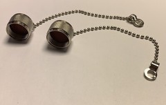 N Female Or UHF Female Pl259 so239 2 PACK METAL Screw Cap with Mount Chain USA