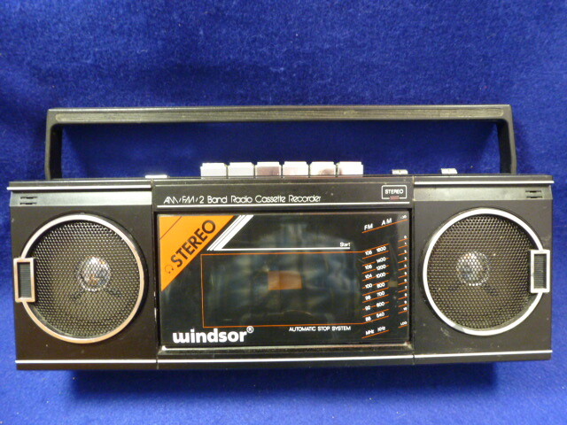 Windsor CR-30X Portable AM FM Stereo Radio Cassette Recorder AC or Battery