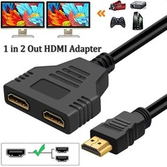 4K HDMI Splitter Adapter 1 In 2 Out Cable Male to Dual Female Converter Lot Pack