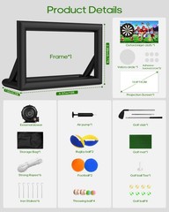 OWFUVO 3-NI-1 18FT Inflatable Projector Screen Outdoor Inflatable Movie Screen