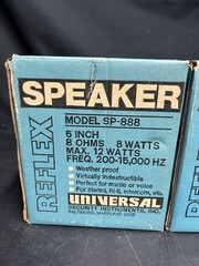Vintage NOS reflex universal speakers Model SP-888 & SP-999 Weather Proof. USA
