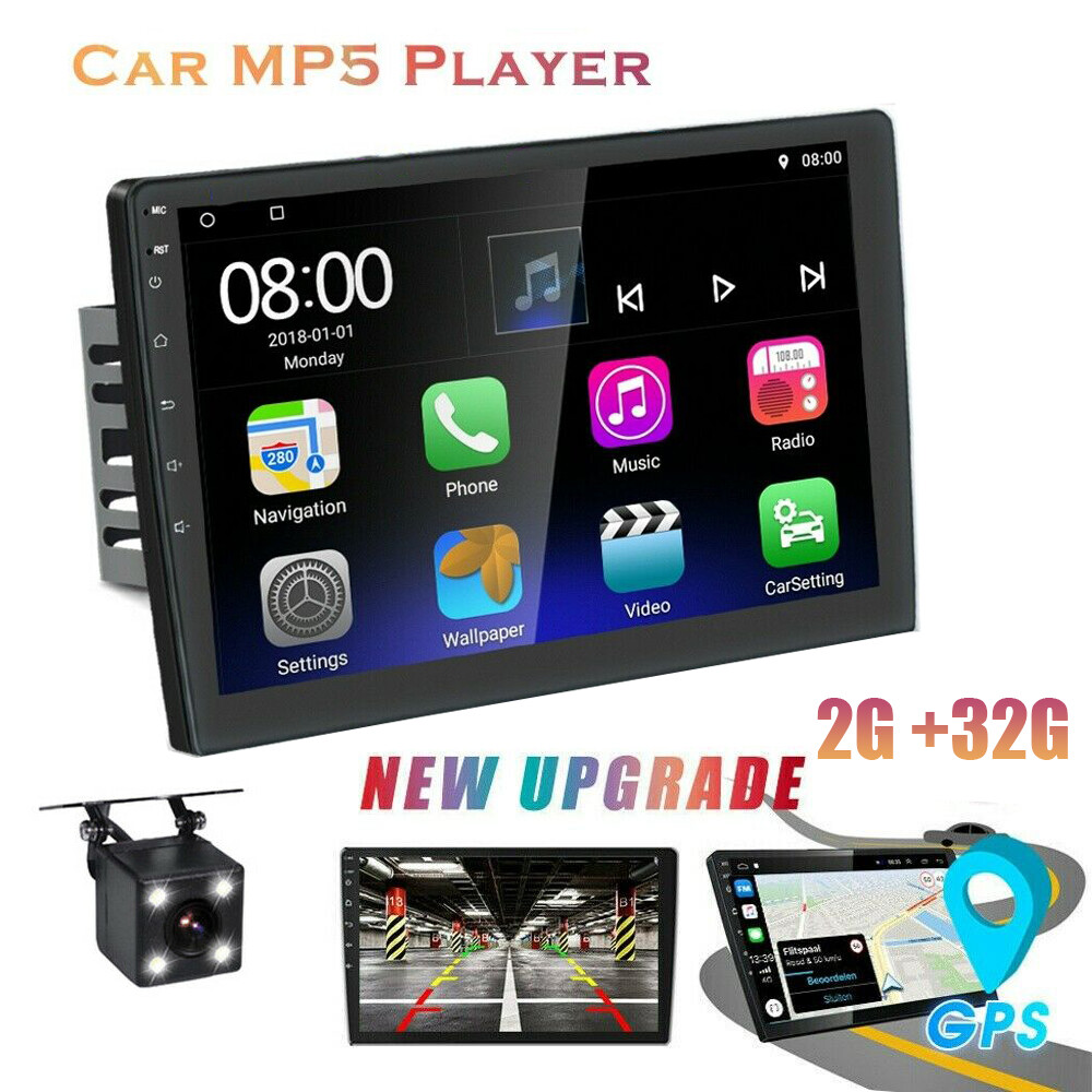 Car Stereo 10.1″ Android 10 WiFi Double 2DIN Radio Player GPS FM + Backup Camera