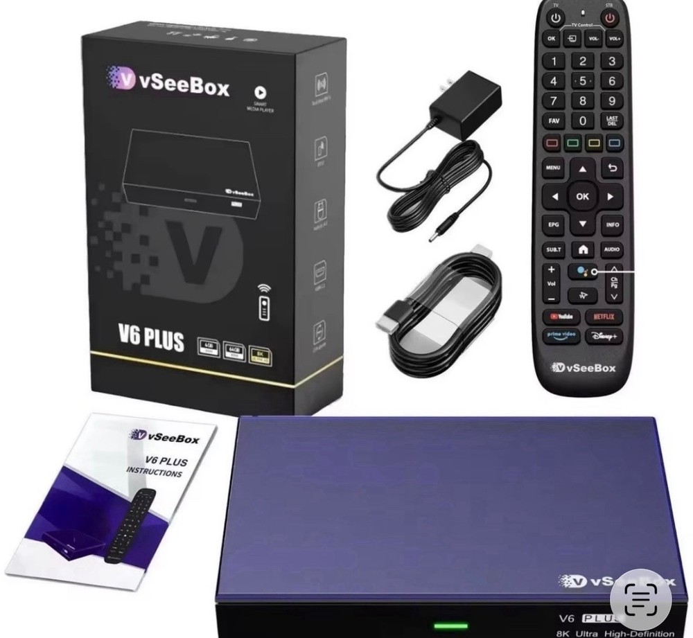 VSeeBox – V6 Plus- New In Sealed Box – One Year Warranty – Fast Shipping