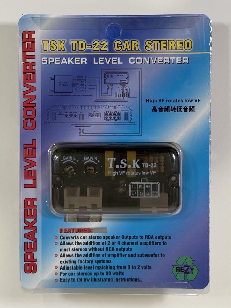 NEW! Car Stereo Speaker Level Converter TSK TD-22