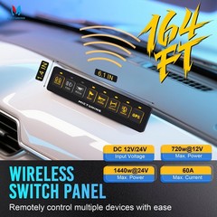 Wireless 8 Gang Switch Panel – LED Light Bar Power Control Remote Circuit Box US