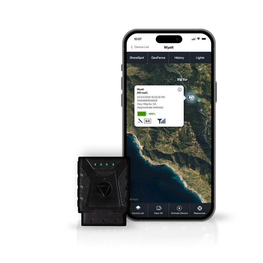 LandAirSea Sync GPS Tracker – 8.95 W: 1.7 in. D: 2.2 H: 1.0 in., Black