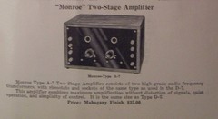 1922 Monroe McKillip Type A-7 Amplifier For D-7 Radio * Rare Chicago Set * Works