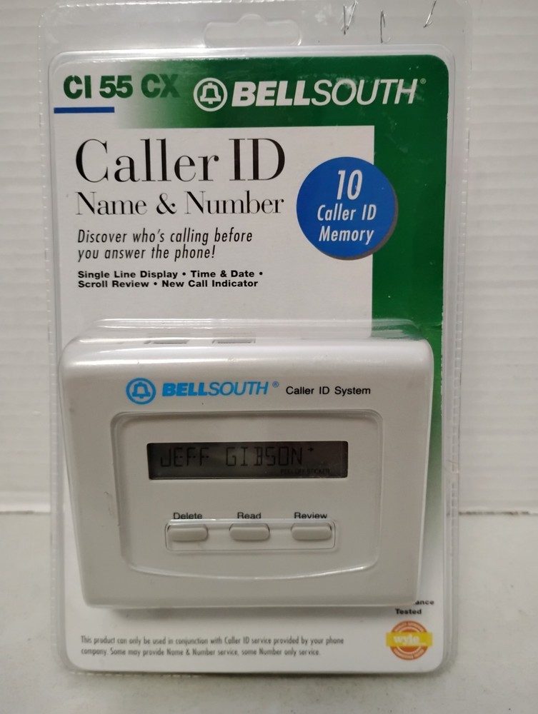 NEW Bell South CI55 CX Caller ID Name Number Identification Memory SEALED