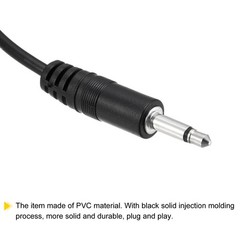 4Pack 3.5mm Male Plug Bare Wire TS 2 Pole Mono 1/8″ Plug Jack Audio Cable 0.25m