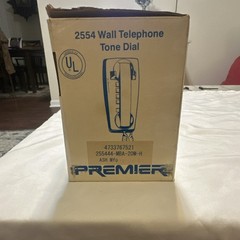Premier 2554 Corded Wall Mount Telephone, Tone Dialing, HAC, Beige