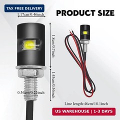 2PCS License Plate Light, LED Tag Lights, Super Bright 12V Waterproof License Pl