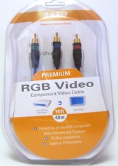 BAFO Premium 24K Gold Plated RGB Component Video Cable 14′ 14FT Retail Pack