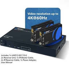 4K@60hz 1×2 HDMI Extender Splitter – 115ft (cat6)-UHD12-EX115-K