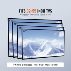 VEVOR TV Stand Mount Swivel Universal TV Stand for 32″-55″ TVs Adjustable Height