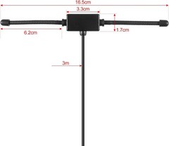 Indoor FM Radio Antenna With 4 Adapters 75 Ohm for Home Stereo Receivers