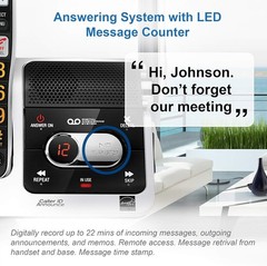 BL102-2 DECT 6.0 2-Handset Cordless Phone for Home with Answering Machine, Ca…