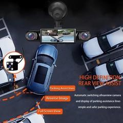 360° 4 Channel 1080P HD Car Dash Cam Front and Rear Inside Left Right + Camera