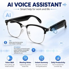 AI Smart Glasses Bluetooth Call Audio Translation for Men and Women Work Glasses