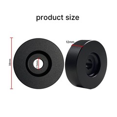 45 RPM Adapter 7 Inch Vinyl Record Solid Aluminum Dome Turntables Black