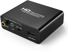 Versatile TNP HDMI to DVI Converter with Multiple Audio Options – Black