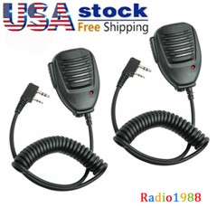 2x Waterproof Shoulder Speaker Mic for UV-5R BF-888S UV-82 TK-350 TK-240 Radio
