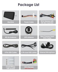 10.3” Android13 8+128GB CarPlay Single 1 DIN Rotatable Car Stereo Radio GPS Nav