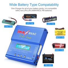 B6 RC Battery Charger 80W Mini Lipo Balance Charger/Discharger with Power Supply