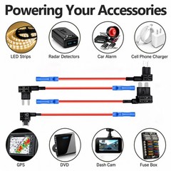 8 Pack 12V Car Add-a-Circuit Fuse Tap Standard Mini Micro2 and Low Profile Taps