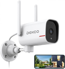 WiFi Security Cameras-DEKCO 1080p Pan Rotating 180° Wired 1 Count (Pack of 1)