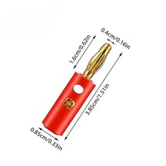 10pcs 4mm Gold Plated Banana Plugs – Screw-Fixed Speaker Wire Audio Connectors