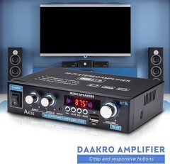 AK35 Stereo Amplifier Home Audio Max 200W Power 2Channel Stereo Receiver with BT