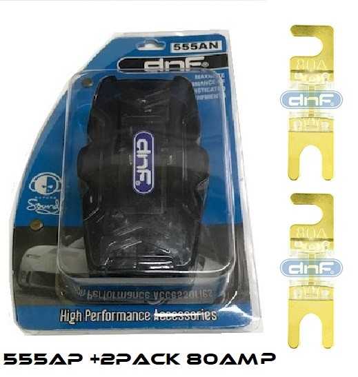 DNF 1 IN 4G 2 OUT 8G ANL MINI FUSE HOLDER + ANM 80 AMP FUSES – SHIPS FREE TODAY!