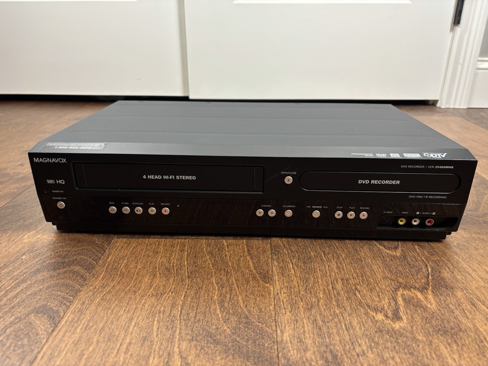 Magnavox ZV450MW8 DVD +RW Recorder VCR Combo 4-Head Hi-Fi VHS Stereo TESTED