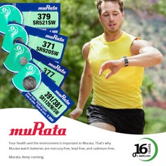 Murata 377 (SR626SW) Silver Oxide Watch Battery (20 Count) – Replaces Sony 377