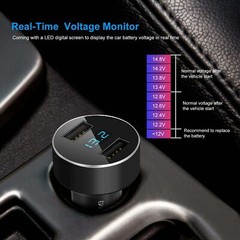 Fast Charge Alloy Dual USB Car Charger Adapter for iPhone XR XS Tablets and PCs