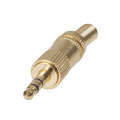Stereo Plug with Spring 3.5mm Gold Durable Construction Premium High Quality
