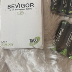 BEVIGOR AA Rechargeable Batteries 1500 Cycle, 2800 mAh High Capacity 1.2V..8 new