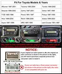 2 Din Car Stereo Radio For Toyota Pickup 1987-1995 Carplay Android Auto GPS Navi