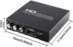 Plug and Play HDMI to RCA Converter with HDMI & AV Output – Portable Design