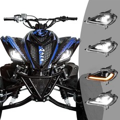 LED Headlights with Low Beam Turn Signal for Raptor 350 450 700 YFZ 450 Wolverin
