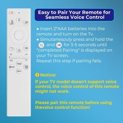 Samsung Frame TV Remote Replacement 2019-2024 Smart Control with Voice