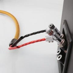 4pcs Rhodium Plated LOCK SPEAKER CABLE BANANA PLUG CONNECTOR jack