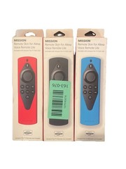 Mission Silicone Remote Skin Cover for Alexa Voice Remote Lite-Black Blue red