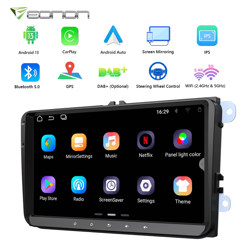 Android 13 Head Unit Car GPS Navi for VW Volkswagen Jetta Passat 9″Radio CarPlay
