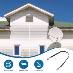 Flat Coaxial Cable, UHF Male to Male 1.64ft/50cm Cord Coax Cable Extension