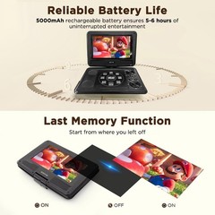 10.8″ Portable Car DVD Player AVI EVD SVCD VCD CD Mp3 JPG USB/SD Mode ALL Region