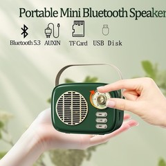 Retro Bluetooth Speakers, Small Wireless Bluetooth Speaker,Vintage Fashion Style